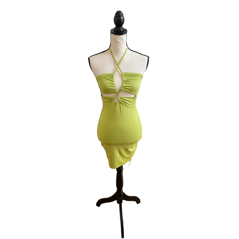 Cut Out Halter Mini Dress